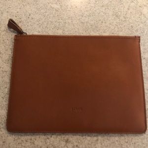 J Crew IPad case Brown Cognac Leather